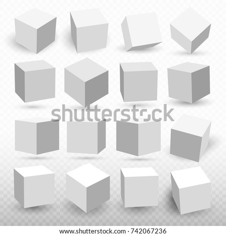 Download Set Cube Icons Perspective 3 D Cube Stock Vector (Royalty Free) 742067236 - Shutterstock