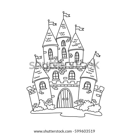 Cute Hand Drawn Doodle Cartoon Fairytale Stock Vector 599603519 ...