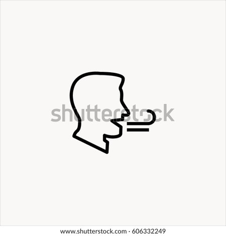 Breath Icon Flat Design Stock Vector 606332249 - Shutterstock