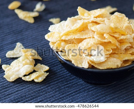 Breakfast Food Morning On Wood Backgrounds Stock Photo 