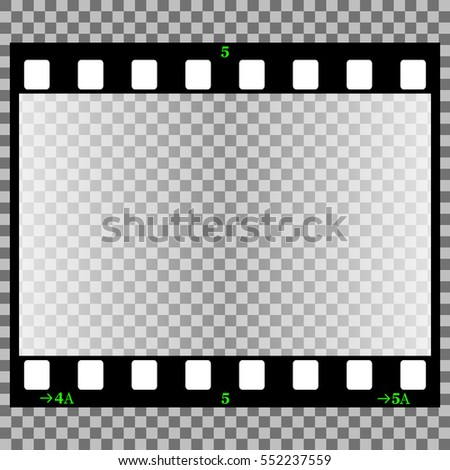 Blank Frame Film On Transparent Background Stock Vector 552237559