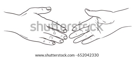 Baby Hand Different Gestures Vector Illustration Stock Vector 235653577 ...