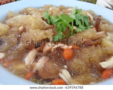 Braised Fish Maw in Red Gravy, Chinese food