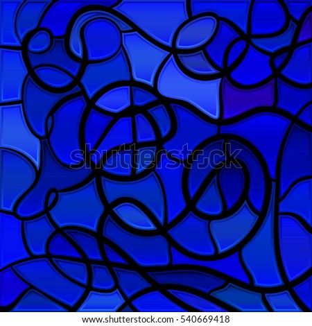 Abstract Vector Stainedglass Mosaic Background Blue Stock Vector ...