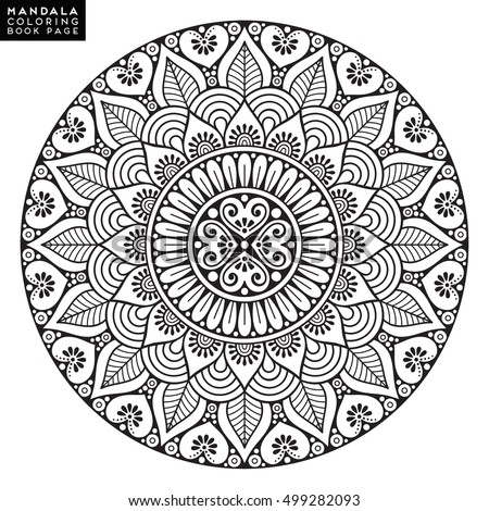 stock vector flower mandala vintage decorative elements oriental pattern vector illustration islam arabic 499282093