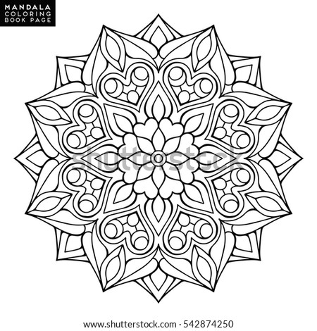 Flower Mandala Vintage Decorative Elements Oriental Stock Vector 518895655