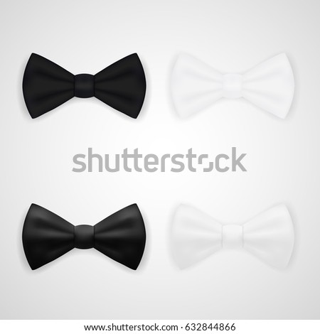 Matte and glossy black and white bow tie eps10 vector Matte and glossy black and white bow tie eps10 vector
