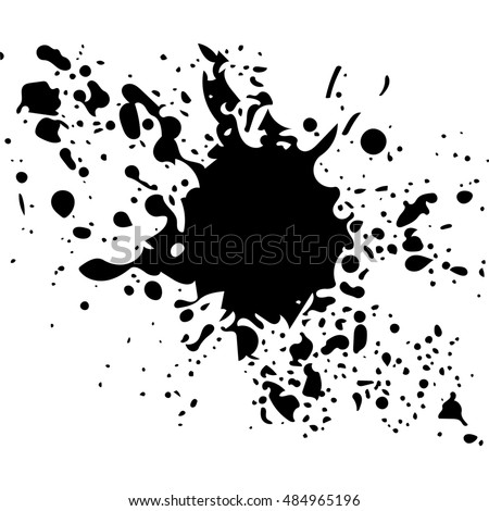 Black Splatter Stock Illustration 484965196 - Shutterstock