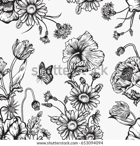 Flower Sketches Collection Stock Vector 81027421 - Shutterstock