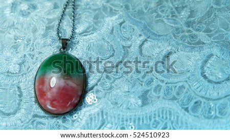 Three color jade necklace Chinese people called the Fu Lu Shou.