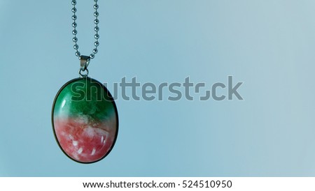 Three color jade necklace Chinese people called the Fu Lu Shou.