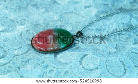 Three color jade necklace Chinese people called the Fu Lu Shou.