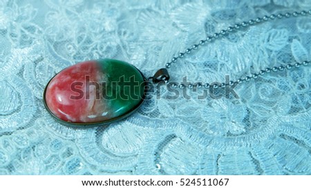 Three color jade necklace Chinese people called the Fu Lu Shou.