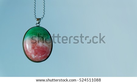 Three color jade necklace Chinese people called the Fu Lu Shou.