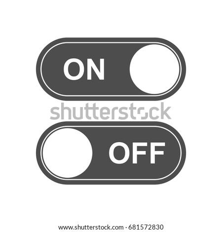 On Off Switch Slide Button On Stock Vector 112207211 - Shutterstock