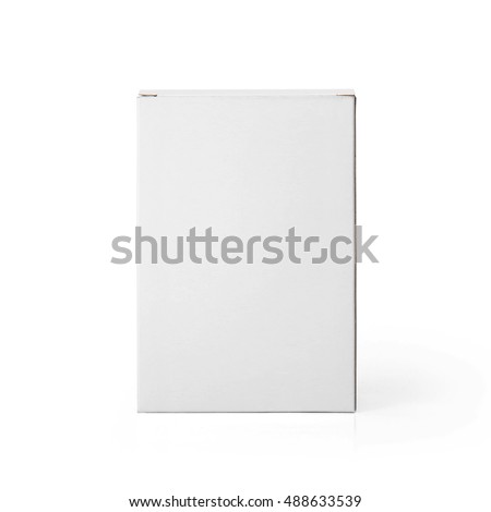 Download Blank White Cardboard Box Front View Stock Photo 488633539 ... Yellowimages Mockups