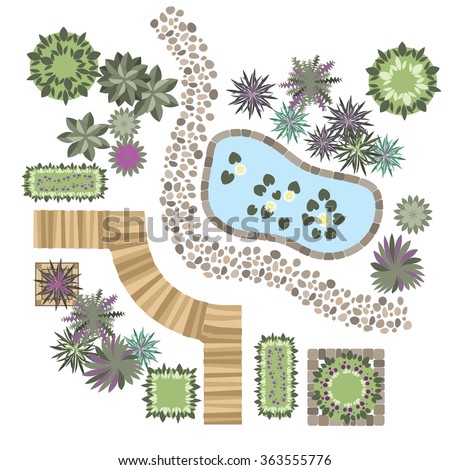 Download Set Vector Elements Landscape Design Different Stock ...