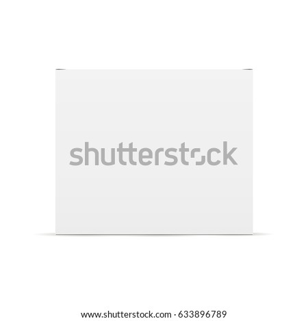 Download Small White Cardboard Box Mockup Front Stock Vector ...