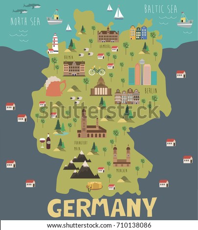 Cartoon Map Of Germany Cartoon Map Germany Map Illustrated Map Images