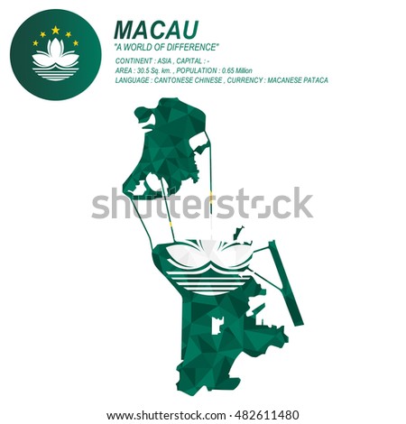 Macau Flag Map