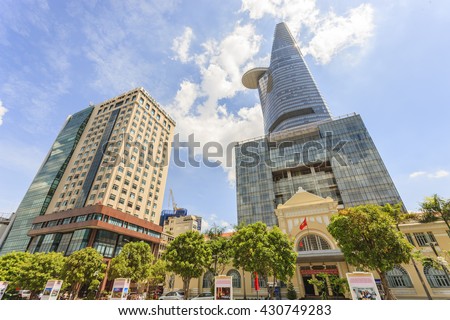 SAI GON, VIET NAM, May 30, 2016 the headquarters downtown Sai Gon, Vietnam
