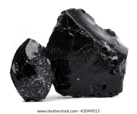 Obsidian Isolated On White Background Stock Photo (Edit Now) 42049015 - Shutterstock