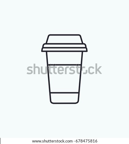 Take Away Coffee Cup Icon Disposable Stock Vector ...