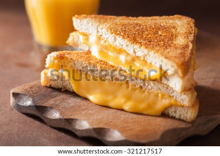 homemade grilled cheese sandwich for breakfast