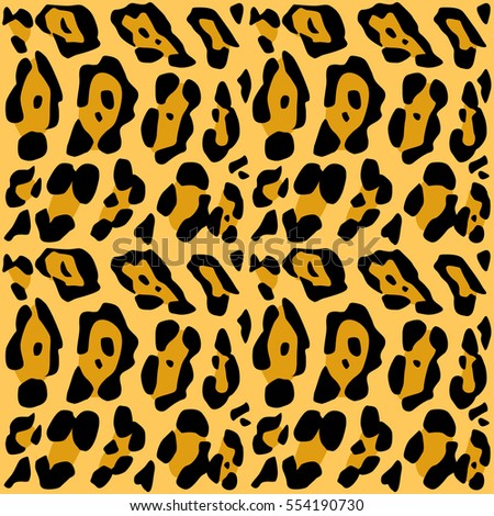 Leopard Background Leopard Black Spots On Stock Vector 554190730 ...