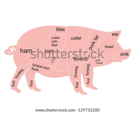 How do you read the butcher chart for pork?