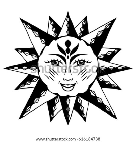 illustration beautiful hand drawn sun symbol stock vector illustration beautiful hand drawn sun symbol stock vector