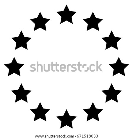 Stars Circle Icon Stock Vector 671518033 - Shutterstock