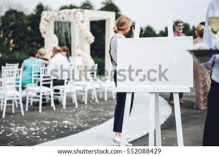 White Board Stands On Easel Before Stock Photo 30 ...