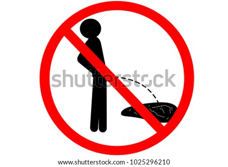 No pissing signs Think, that no pissing signs