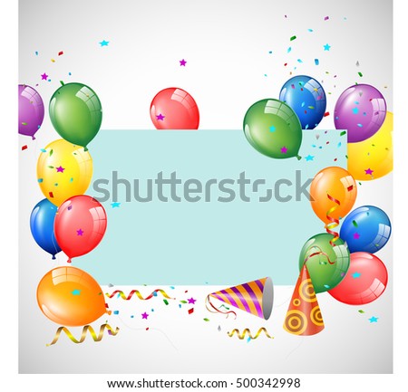 Happy Birthday Background Banner Balloon Stock Vector 109934999 ...