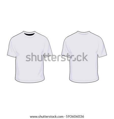 T Shirt Template Ash Grey Stock Vector 593606036 - Shutterstock