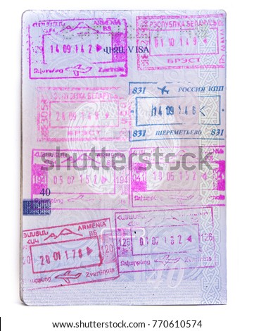 Passport Visa Stamps Turkey Jordan Stock Photo 11438455 - Shutterstock