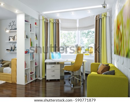 iBrighti iCozyi iRoomi Modern Style Home Stock Illustration 