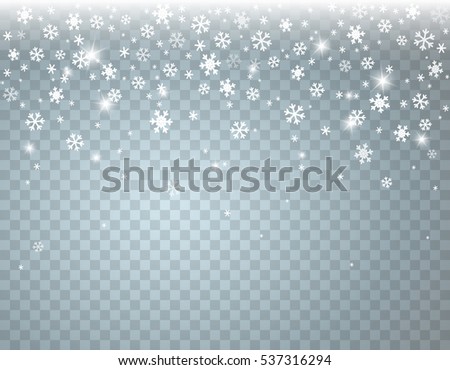 Falling Snow Glowing Stars On Blue Stock Vector 537316294 - Shutterstock