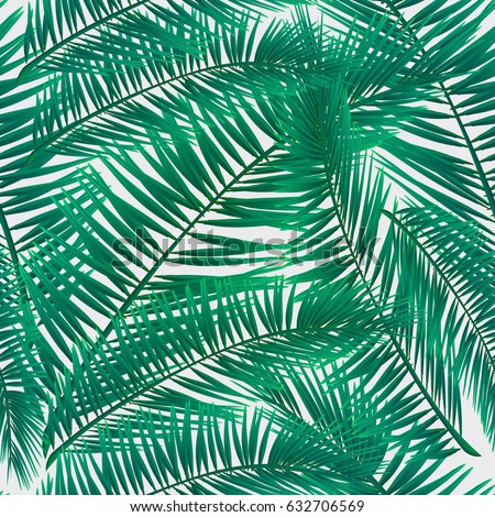 Seamless Pattern Of Colorful Tropical Leaves On White Background Greeting Cards Wallpapers Flyers Seamless Pattern Of Colorful Tropical Leaves On White Background Greeting Cards Wallpapers Flyers