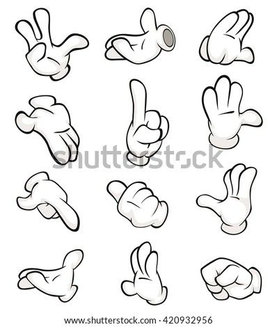 Vector Illustration Hands Gloves Stock Vector 420932956 - Shutterstock