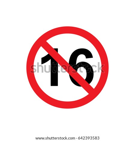 No 16 Years Icon Illustration Isolated Stock Vector 642393583 ...