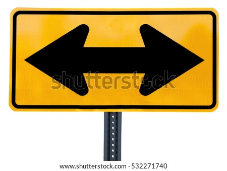 Traffic Sign Arrows Pointing Opposite Directions Stock ...