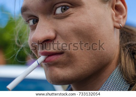 Cigar In Mouth Stock Images, Royalty-Free Images & Vectors 
