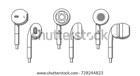 Drawing Earphones Stock Images, Royalty-Free Images & Vectors