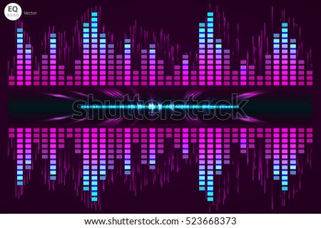 Sound Wave Vector Illustration Blue Music Stock Vector 