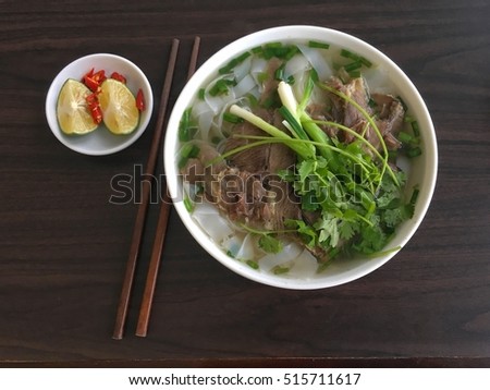 Pho - Traditional Vietnamese beef noodle soup