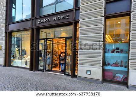 FRANKFURT,GERMANY-MAY 08: ZARA HOME
store on May 08,2017 in Frankfurt,Germany.Zara Home is a company belonging to the Spanish Inditex group dedicated to the manufacturing of home textiles.