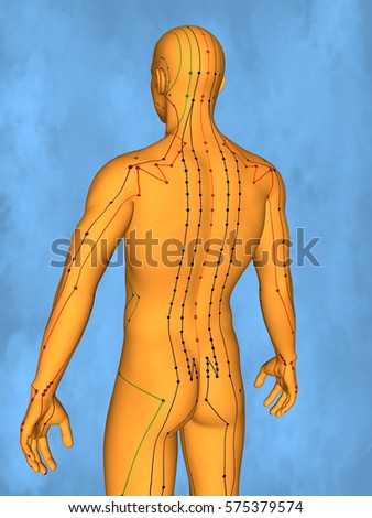 Acupuncture model M-POSE Mylie-01-12, 3D Model