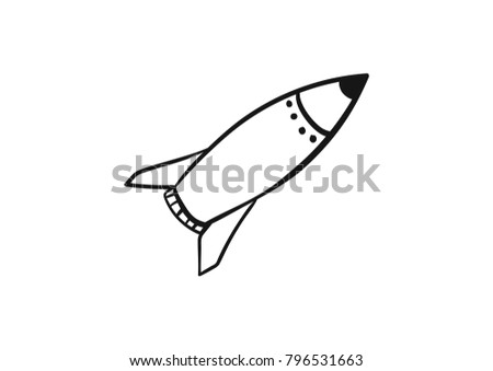 Missile Icon Vector Drawing Doodle Stock Vector 796531663 - Shutterstock